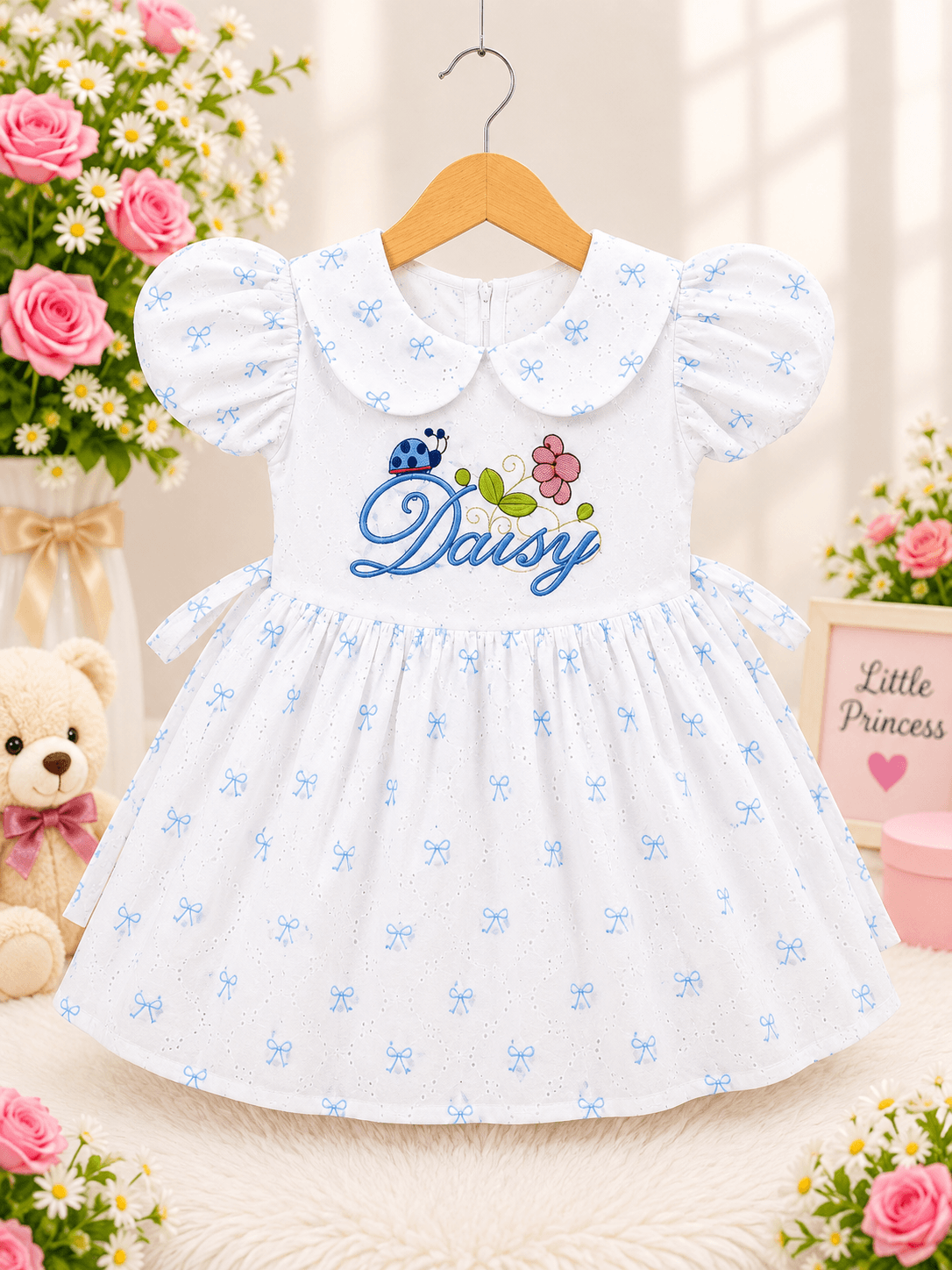 Daisy Embroidered Cotton Frock 🌼