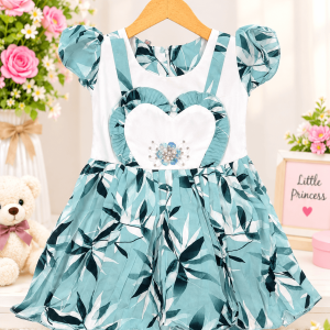 Aqua Heart Linen Frock 💙